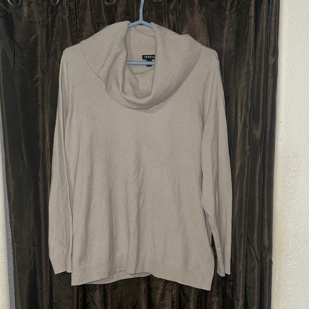 Torrid beige Turtle Neck Top